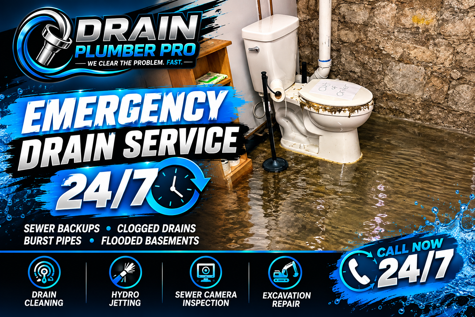 Emergency Drain Service (24/7)